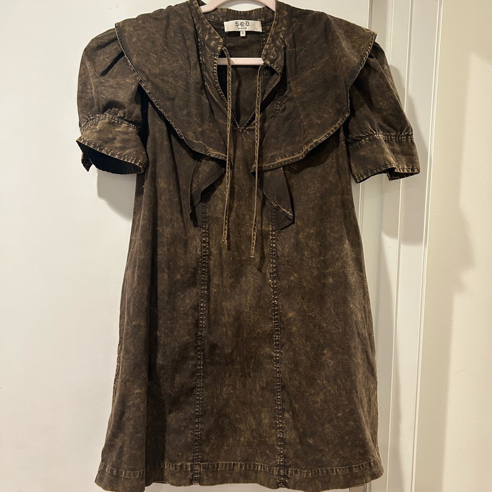 Sea Brown Denim Dress Size Small